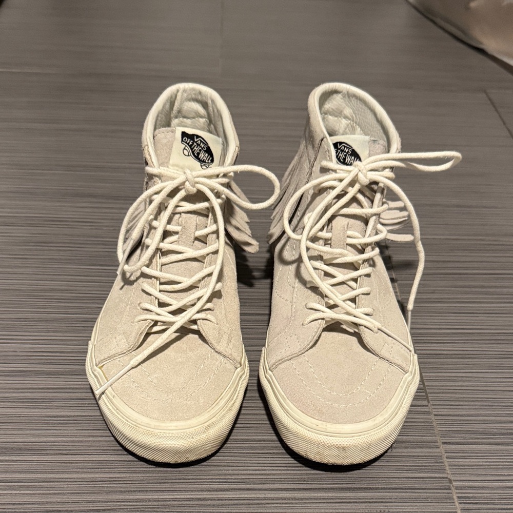 Vans Women's Cream High-Top Sneakers